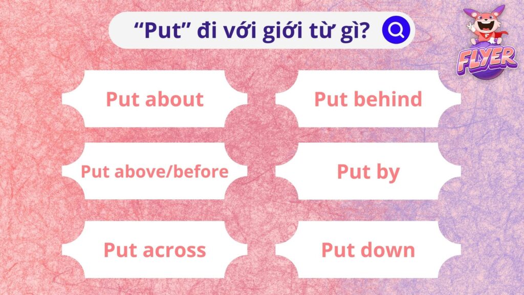 “Put” đi với giới từ gì? 20+ cụm động từ (phrasal verb) với “Put”